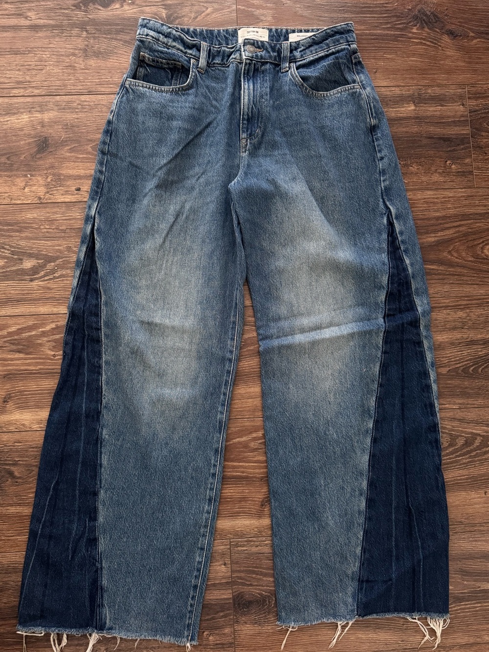 Cotton On Two-Tone Blue Relaxed Wide Leg Jeans size 30
